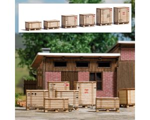 PALETTEN MIT HOLZKISTEN H0 1811