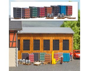 12 PALETTEN 8 STAPEL GETRANKEKISTEN 6 FASSERN H0 1814