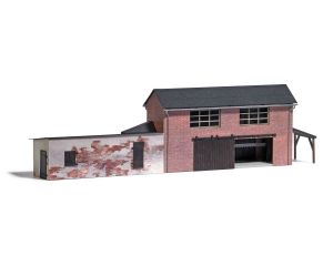 STEINSAGEGEBAUDE MIT GATTERSAGE H0 1976