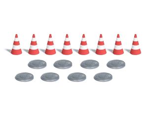 M-SET: KANALDECKEL/LEITKEG.H0 7788