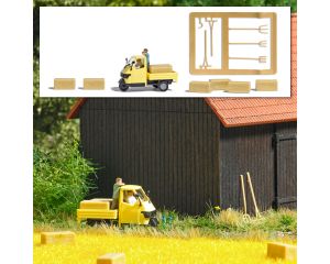 A-SET: HEUTRANSPORT BAUER MIT APE UND HEU H0 7934