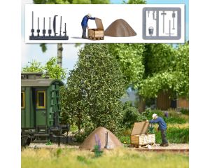 A-SET: GLEISBAUARBEITER EP.3/4 HOLZKISTE/PALETTE H0 7965