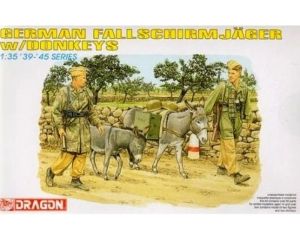 1/35 GERMAN FALLSCHIRMJAGER W/DONKEYS WWII 6077