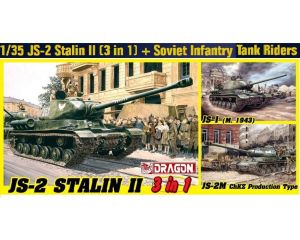 1/35 JS-2 STALIN II (3IN1) + SOV.INF. TANK RIDERS 6537