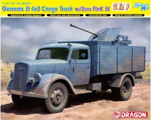1/35 GERMAN 3T 4X2 CARGO TRUCK W/2CM FLAK 38 6828