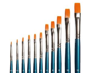 SET 6 PLATTE KWASTEN SYNTHETISCH 0/201234 172131
