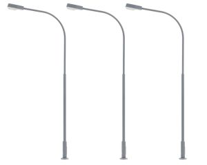 1/87 LED-LANTAARNPAAL KOUD WIT 3 STUKS 180119