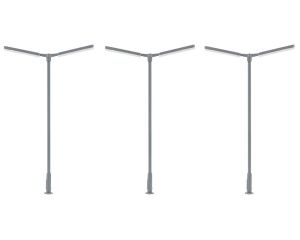 1/87 LED-KRUISMASTLAMP 2 ARMEN KOUD WIT 3 STUKS 180122