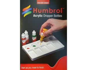 HUMBROL ACRYLIC COLOUR CHART WITH HI-SPEC PRINTING ** P1159