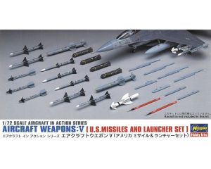 1/72 AIRCRAFT WEAPONS V U.S. MISSILES AND LAUNCHER SET X72-9 X72-9