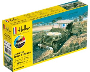 1/72 STARTER KIT US 1/4 TON TRUCK en TRAILER 56997