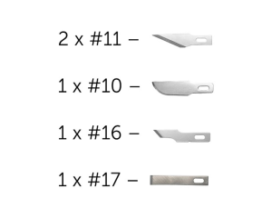 ASSORTED BLADE SET – 5 PIECES (FITS #1 HANDLE)