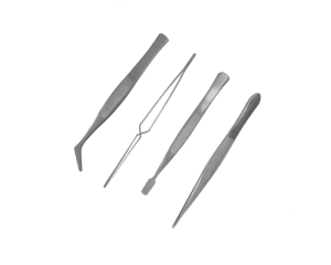 STAINLESS STEEL TWEEZER SET – 4 PIECES