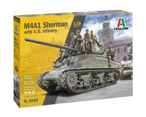 1/35 M4A1 SHERMAN WITH INFANTRY 6568S