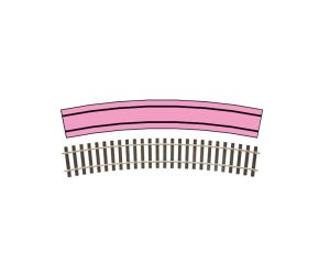Gleis gebogen R2, Radius 1028,7 mm  (VE 8) 45022