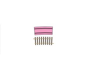 Gleis gebogen R2, 7,5°  (VE 2) 45023
