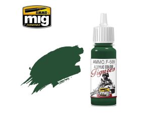 FIGURES PAINTS UNIFORM GREEN BASE FS-34128 JAR 17ML AMMO.F-509