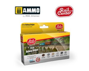 RAIL CENTER - STONE RAILWAY BRIDGES 15ML 6 JARS AMMO.R-1022