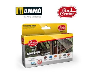 RAIL CENTER - METAL BRIDGES 15ML 6 JARS AMMO.R-1023