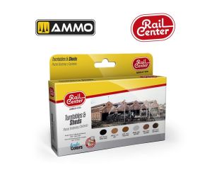 RAIL CENTER - TURNTABLES en SHEDS 15ML 6 JARS AMMO.R-1032