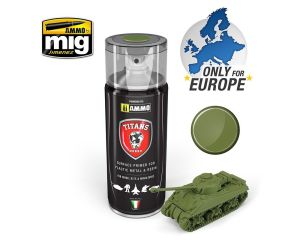 TITANS HOBBY MILITARY GREEN MATT PRIMER 400 ML SPRAY TTH108