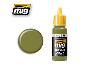 ACRYLIC COLOR LIGHT GREEN KHAKI JAR 17ML** A.MIG-0058