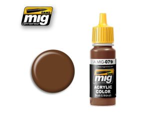 ACRYLIC COLOR CLAY BROWN JAR 17ML** A.MIG-0079