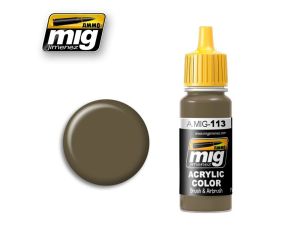 ACRYLIC COLOR KHAKI GREEN Nº3 BRITISH 1939-42 JAR 17ML ** A.MIG-0113