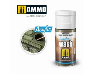 ACRYLIC WASH DARK BROWN WASH JAR 15 ML A.MIG-0705