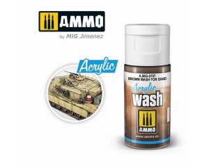 ACRYLIC WASH BROWN WASH FOR SAND JAR 15 ML A.MIG-0707