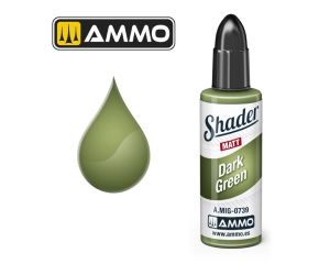 SHADER MATT DARK GREEN JAR 10ML A.MIG-0739