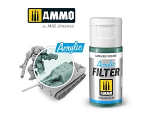 ACRYLIC FILTER TURQUOISE JAR 15 ML A.MIG-0809