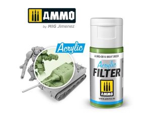 ACRYLIC FILTER BRIGHT GREEN JAR 15 ML A.MIG-0810