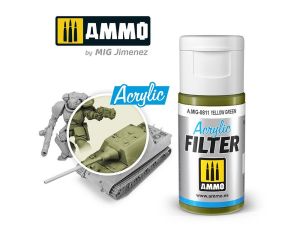 ACRYLIC FILTER YELLOW GREEN JAR 15 ML A.MIG-0811