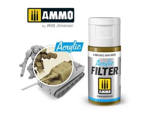 ACRYLIC FILTER KHAKI GREEN JAR 15 ML A.MIG-0812