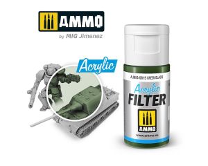 ACRYLIC FILTER GREEN BLACK JAR 15 ML A.MIG-0815