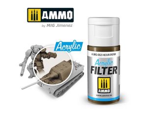 ACRYLIC FILTER MEDIUM BROWN JAR 15 ML A.MIG-0823
