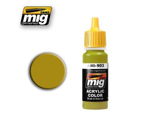 ACRYLIC COLOR DARK YELLOW LIGHT BASE JAR 17ML A.MIG-0903