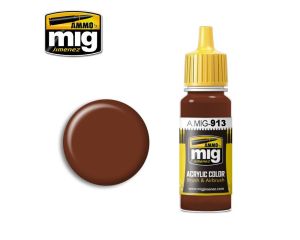 ACRYLIC COLOR RED BROWN BASE JAR 17ML** A.MIG-0913