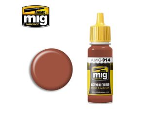 ACRYLIC COLOR RED BROWN LIGHT JAR 17ML A.MIG-0914