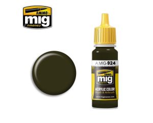 ACRYLIC COLOR OLIVE DRAB SHADOW JAR 17ML A.MIG-0924