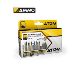 ATOM ACR. PAINT SET MOD. AMUNITION COLORS 6 JARS ATOM-20713