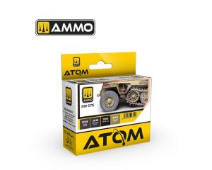 ATOM ACR. PAINT SET RUBBER en TIRES 4 JARS ATOM-20725