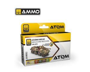 ATOM ACR. PAINT SET LATE GERMAN CAMOUFLAGE 6 JARS ATOM-20728
