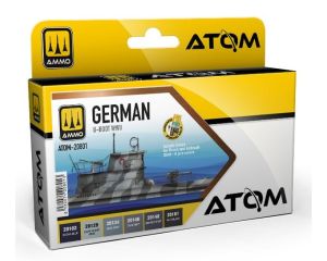 ATOM GERMAN U-BOOT WWII SET 6 JARS ATOM-20801