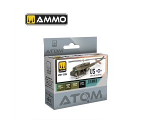 ATOM ACR. PAINT SET US ARMY HELICOPTERS 4 JARS ATOM-20906