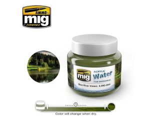ACRYLIC WATER SLOW RIVER WATERS JAR 250 ML A.MIG-2204