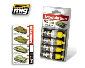 MODULATION SET DARK YELLOW 4 JARS 17 ML ** A.MIG-7000