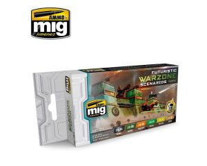 FUTURISTIC WARZONE SCENARIOS COLOR SET 6 JARS 17 ML A.MIG-7154