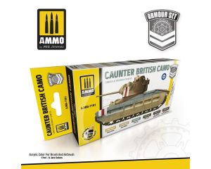 CAUNTER BRITISH CAMO ACRYLIC COLOR SET 6 JARS 17 ML A.MIG-7181